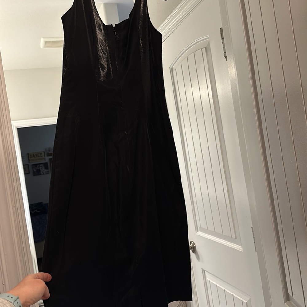 Shiny little black dress